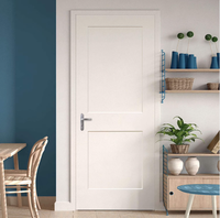 Porte intérieure Shaker à 2 panneaux, 36 pouces, blanchie au blanc, sur mesure, pré-montée et pré-perforée, avec âme en bois massif, pour bureau et appartement