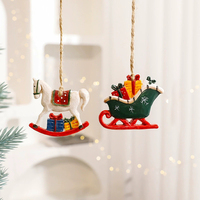 Kerst hars sneeuwpop rendier hangende ornament boomdecoratie DIY scène decoratie feestattributen groothandel op voorraad