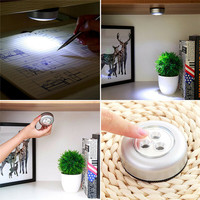 Lampe de nuit d'urgence à 3 LED, alimentée par piles, pour placard et voiture