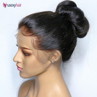 Perruque brésilienne vierge en cheveux humains, sans colle, avec dentelle transparente HD, perruques frontales en cheveux humains pour femmes noires, perruque 360 Lace