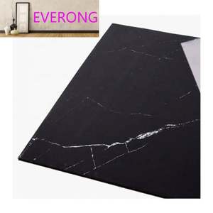 60X60 Baño de cerámica Mármol Pared Brillo Pulido Porcelana <span class=keywords><strong>Gres</strong></span> Azulejo de piso negro con vetas doradas - Product Image 5