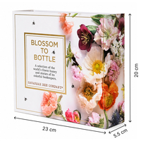 Boîte cadeau personnalisée pour miel, emballage rigide de luxe de style livre magnétique avec 6 compartiments pour pots de miel, cosmétiques