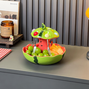 Set Multifunzionale <span class=keywords><strong>di</strong></span> Forchette per Anguria in Acciaio Inox, Portatile, per Dessert Freschi, con Porta Forchette Piccolo - Product Image 3