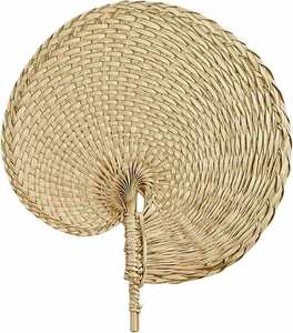 Éventail en bambou de style chinois, sculpté à la main, pour l'été, en feuille de palmier naturelle, écologique, décoration murale, éventails portatifs - Product Image 1