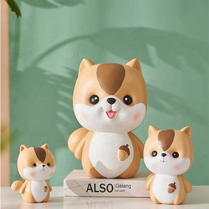 Tirelire en forme d'écureuil en résine, tirelire en forme d'animal, décoration de maison minimaliste, offre spéciale - Product Image 4