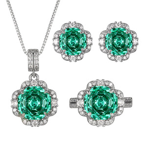 XILIANGFEIZI Nuevo producto para mujer, conjunto de joyería vintage con aretes, collares y anillos, venta al por mayor - Product Image 5