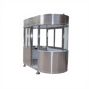 1m Slim Steel Security Guard Shack Narrow Parking Exit <strong>Cashier</strong> Booth Prefabricated Sentry Box Space-saving <strong>Toll</strong> Kiosk Station - Product Image 1