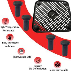 <span class=keywords><strong>COSORI</strong></span> 10L Freidora de aire Horno <span class=keywords><strong>Bandeja</strong></span> Patas protectoras de silicona y cojín de goma desechable Soporte Pies Juego de utensilios para hornear - Product Image 3