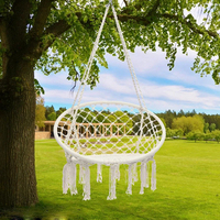 Hamac suspendu Portable en macramé, chaise pivotante de Camping, hamac en corde de coton