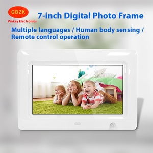 7-inch HD ảnh kỹ thuật số điều khiển từ xa siêu thị Kệ nhựa cơ thể con người cảm ứng <span class=keywords><strong>MP3</strong></span> AVI điện tử Album ảnh Máy nghe nhạc - Product Image 5