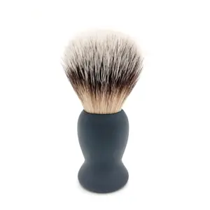 Private Label Rubber Handle Badger Vegan Synthetic Men's Shaving Brush