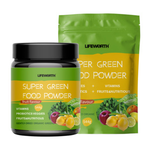 Lifeworth Bột Trộn Siêu Thực Phẩm Rau Xanh Hữu Cơ Nhãn Hiệu Riêng Với Cỏ Lúa Mì Tảo Spirulina Chlorella - Product Image 6