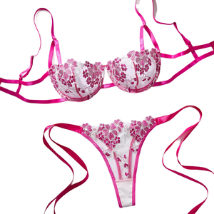 Completo Intimo <span class=keywords><strong>Sensuale</strong></span> <span class=keywords><strong>e</strong></span> <span class=keywords><strong>Sexy</strong></span> in Tessuto Non Tessuto, Traspirante, con Ricamo in Pizzo, Reggiseno Senza Coppe Vuote per Donna - Product Image 2