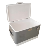 Secchiello Termico Retrò in Acciaio Inox da 30L/40L/50L, Contenitore Isolante per Promozioni