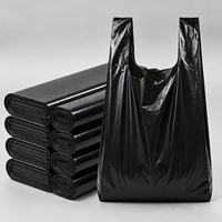 Sacs Poubelles Jetables Noirs Type Gilet en Plastique Épais pour Maison, Cuisine, Hôtel, Restauration - Vente en Gros