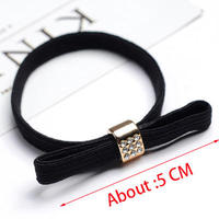OEM Ligas élastiques pour cheveux, design simple, élastique à cheveux en forme de nœud pour fille, élastique à cheveux en caoutchouc épais et durable, anneau à cheveux en strass pour femme