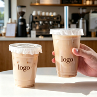 Gobelets en plastique jetables en forme de U, souples et transparents, avec couvercles, personnalisables avec logo, pour thé Boba (Vasos Plastico Gobelet Plastique)