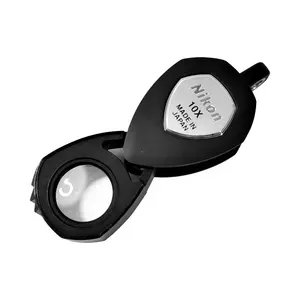 Japão Jóias Lupa 10x Diamante Handheld Magnifier Pocket Lens Numismática Moeda Antique Gemstone Identificação Ferramentas