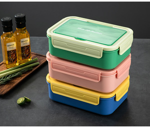 Multi-Use Bento <b>Box</b> 2-Tier Removable <b>Compartments</b> PP5 Leakproof <b>Lunch</b> <b>Box</b> <b>with</b> Built-In Cutlery Custom Logo for Adults Kids - Product Image 3