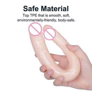 Schlussverkauf Fabrik Schwule Lesbe realistisch flexibel <span class=keywords><strong>15</strong></span> Zoll riesiger Doppelend <span class=keywords><strong>Dildo</strong></span> - Product Image 5
