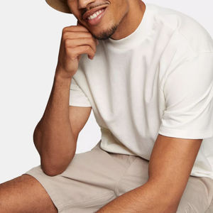 เสื้อยืดคอกลมแขนสั้นโอเวอร์ไซส์สำหรับผู้ชายเสื้อยืดผ้าฝ้ายพิมพ์ลายแบบสตรีทแวร์พิมพ์ลายตามสั่ง - Product Image 5