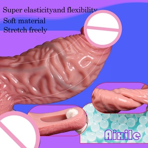 Funda realista de silicona suave y gruesa para pene, anillo extensor de pene para hombres, juguetes <span class=keywords><strong>sexuales</strong></span> para parejas - Product Image 4