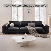 Modernes italienisches Chesterfield 4-Sitzer Modulares Sofa Luxus I-förmiges Wohnzimmer Set Echtes billiges Leder Schnitts ofa