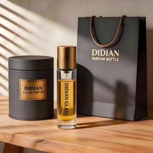 Flacons <span class=keywords><strong>de</strong></span> <span class=keywords><strong>parfum</strong></span> ronds bruns <span class=keywords><strong>de</strong></span> luxe personnalisés, rechargeables, 30 ml, 50 ml, 100 ml, contenants <span class=keywords><strong>de</strong></span> <span class=keywords><strong>parfum</strong></span> vides avec boîtes d'emballage - Product Image 5