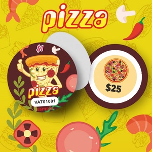 Billets à gratter personnalisés pour cartes, pizzas et prix, impression numérique, gagnant instantané, conception gratuite - Product Image 1