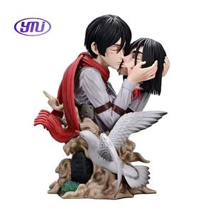 Figurines 22cm 8.66 Pouces Japonais Anime PVC Collection Attaques Mikasa Ackerman Eren Action Figurea Figurine <span class=keywords><strong>Attaque</strong></span> sur <span class=keywords><strong>Titan</strong></span> - Product Image 1