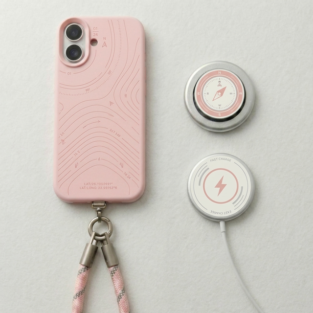 Custom Phone Accessory Gift Set, Silicone Phone Case, Wrist Lanyard, Magnetic Ring Stand, Wireless Charger, Factory OEM ODM