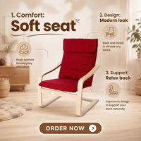 Produits les plus vendus sur Alibaba, fauteuil en bois courbé à une seule place, nouveau design, chaise de détente pour la maison, la chambre, le bureau, le salon