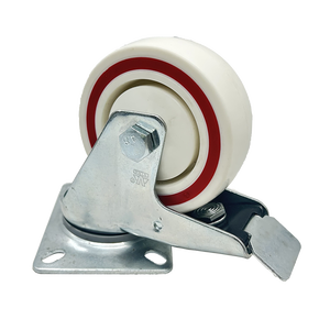 VIMA 4 Polegada TPR e PP Sandwich Swivel <span class=keywords><strong>Caster</strong></span> Wheel Brake Personalizar Direção Castor 200kg Trolley Cart <span class=keywords><strong>Industrial</strong></span> <span class=keywords><strong>Caster</strong></span> - Product Image 1