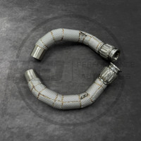 Système d'échappement pour BMW X5M/X6M F95/F96/LCI 4.4TT 2020+ Downpipe en acier inoxydable 304 avec isolation, tuyau avant