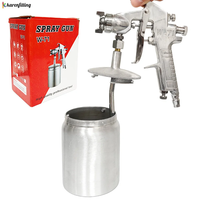 Pistol Semprot Cat Premium Bulk Supply Siphon Feed Power W-71 Cocok untuk Kompresor Udara untuk Perbaikan Otomotif, Perabotan, dan Pengecatan DIY