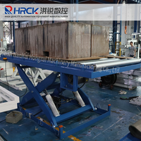 Hongrui Heavy Duty 3 tonnes Tables élévatrices mécaniques Meubles à double ciseaux avec surface à rouleaux motorisés OEM avec certificat CE