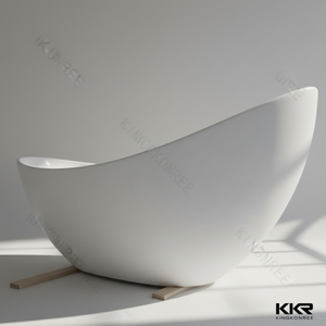 <span class=keywords><strong>Baignoire</strong></span> ovale autoportante moderne et élégante en surface solide, style hôtelier, avec fonction de trempage, pour usage domestique - Product Image 4