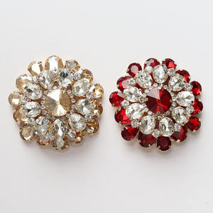 Vente en gros ornements en <span class=keywords><strong>verre</strong></span> coupe strass mariée accessoires de chaussures accessoires de décoration de chaussures - Product Image 6