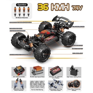 EPT 1/18 4WD Camioneta <span class=keywords><strong>de</strong></span> Carreras RC <span class=keywords><strong>de</strong></span> Alta Velocidad 36km/h, Coche <span class=keywords><strong>de</strong></span> Control Remoto Impermeable <span class=keywords><strong>de</strong></span> Grado Hobby, Camioneta Monstruo Todoterreno - Product Image 4