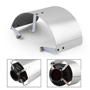 Cubierta Cónica Universal para Toma de Aire de Carreras, Protector de Aislamiento Térmico para Mejora de Automóviles, Acabado Iridiscente Plateado, Soporte Fijo D1352 - Product Image 4