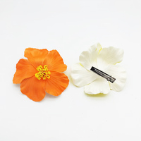 Fleurs artificielles Hibiscus 9 couleurs pour la décoration des cheveux, idéales pour les fêtes estivales et hawaïennes, avec pinces à cheveux pour créations DIY