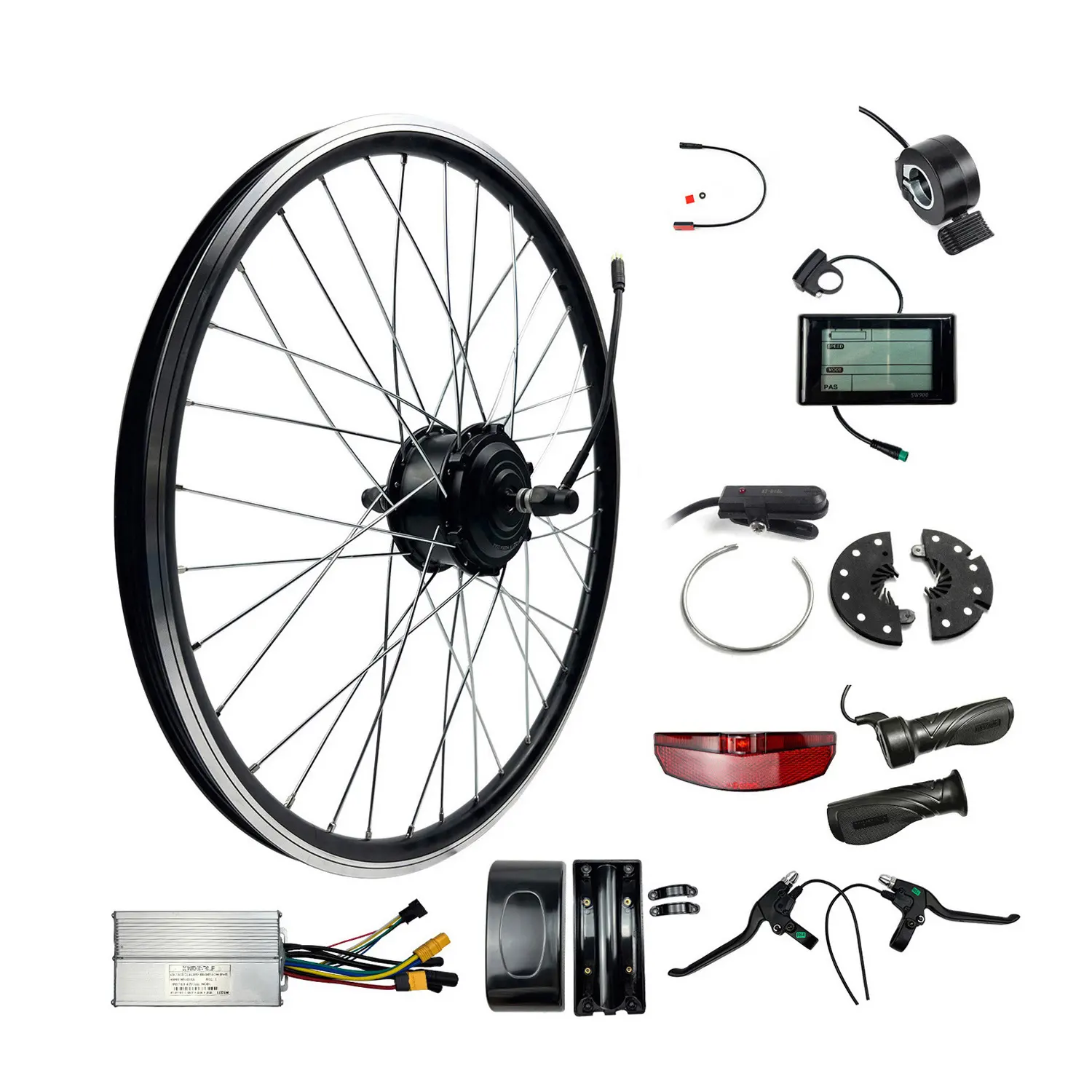 Bigpro — kit de motorisation de vélo électrique, 36/48v, 250/350w, avec batterie, moteur de qualité supérieure, standard européen