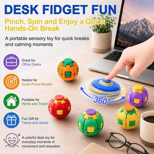 Juguete Sensorial Antiestrés Multicolor para Niños y Adultos, Spinner Giratorio y de Presión, Venta al Por Mayor - Product Image 4