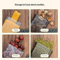 Boîte de rangement pour nouilles séchées, grande capacité, récipient en PET hermétique pour pâtes et aliments secs de cuisine