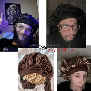 <span class=keywords><strong>หมวก</strong></span>คลุมผมผ้าซาตินเนื้อนุ่มพิมพ์โลโก้ได้ พร้อมสายผูกยาว <span class=keywords><strong>หมวก</strong></span>นอนสองชั้น สำหรับผมหยิก/ผมธรรมชาติ ดูแลเส้นผมขณะนอนหลับ โดย HLC - Product Image 6