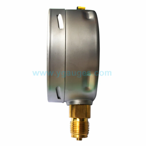 Alta Qualidade Opcional Conexão De Cobre Cheio De Óleo 100mm Barômetro Caixa De Aço Inoxidável Back Pressure <span class=keywords><strong>Gauge</strong></span> para Latão Líquido - Product Image 6