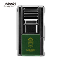 Nouveau Produit – Briquet à Cigare Classique de Voyage Coupe-Vent à Flamme Unique, Portable en Acier Inoxydable avec Support de Coupe en V, Rechargeable au Gaz