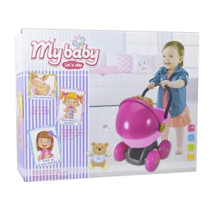 Hot Selling Bjd Pop Set Speelgoed 2 In 1 Baby Plastic Wandelen Speelgoed Hoge Kwaliteit Kinderwagens Voor Kinderen