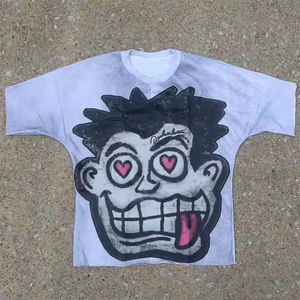 Custom Logo Streetwear Vintage 220G Acid <b>Washed</b> T-shirt Print Loose Plus Size Oversized Casual Men's T-shirt - Product Image 2