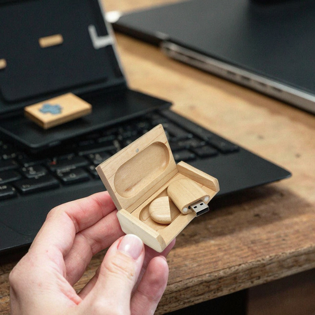 Factory Direct Sales Wooden 2-in-1 Otg 3.0 32gb 128gb 64gb Usb Flash Drive Gifts Pen Storage Wooden Box